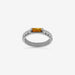 bague citrine crantée en argent